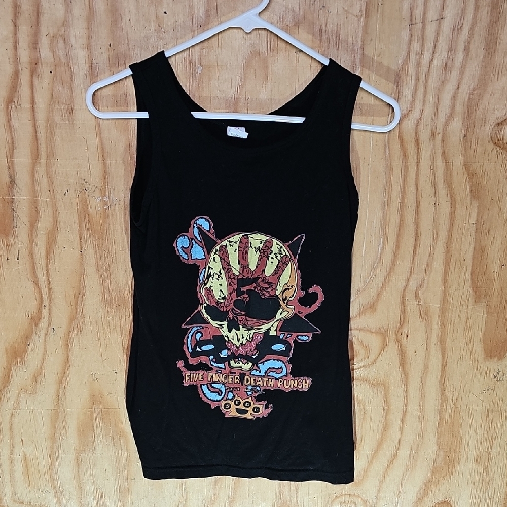 Women's Black Graphic Tank Top Five Finger Death Punch